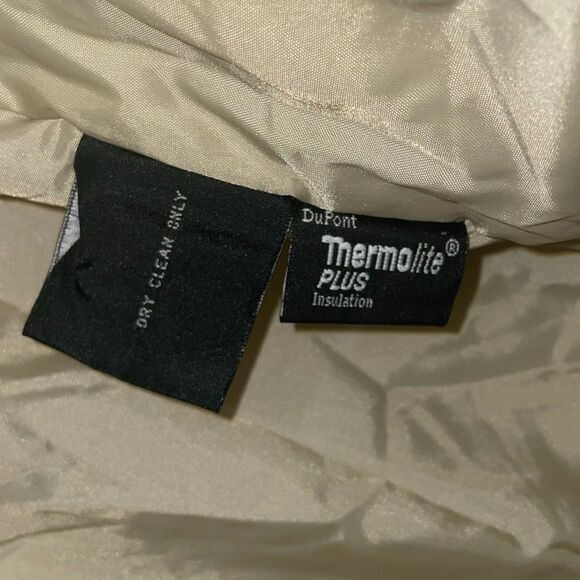 Vintage Bromley sport DuPont thermolite beige faux suede fox fur coat XXL - Picture 9 of 16